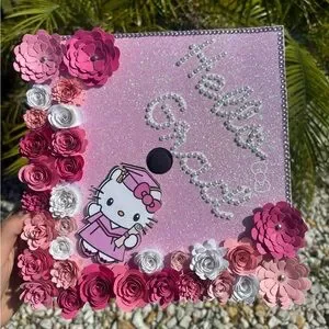 Accessories | Hello Kitty Pink Pearl Graduation Cap Topper  display picture 2